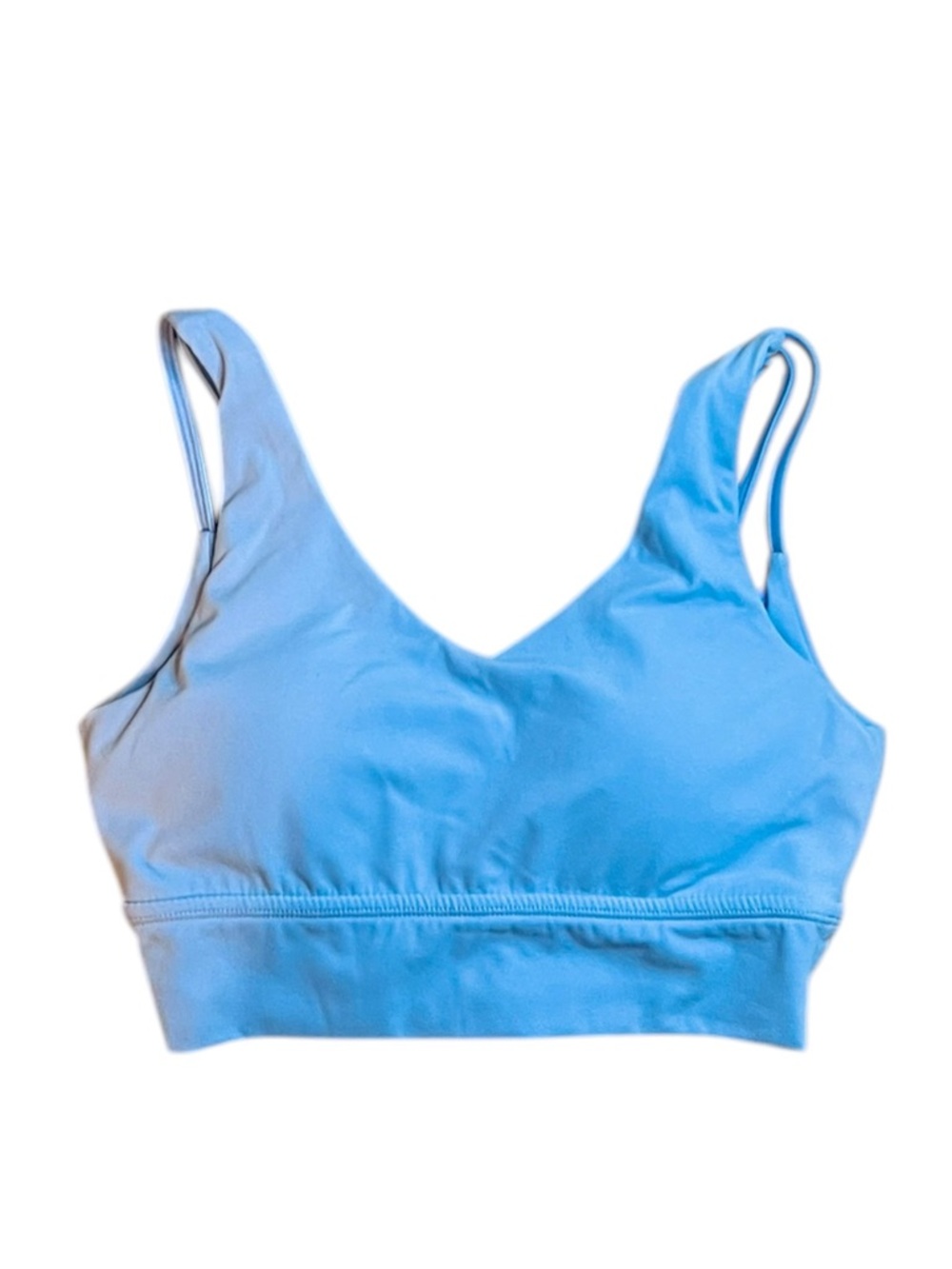 Buffbunny Collection Strappy Back Sports Bra Light Blue – Small